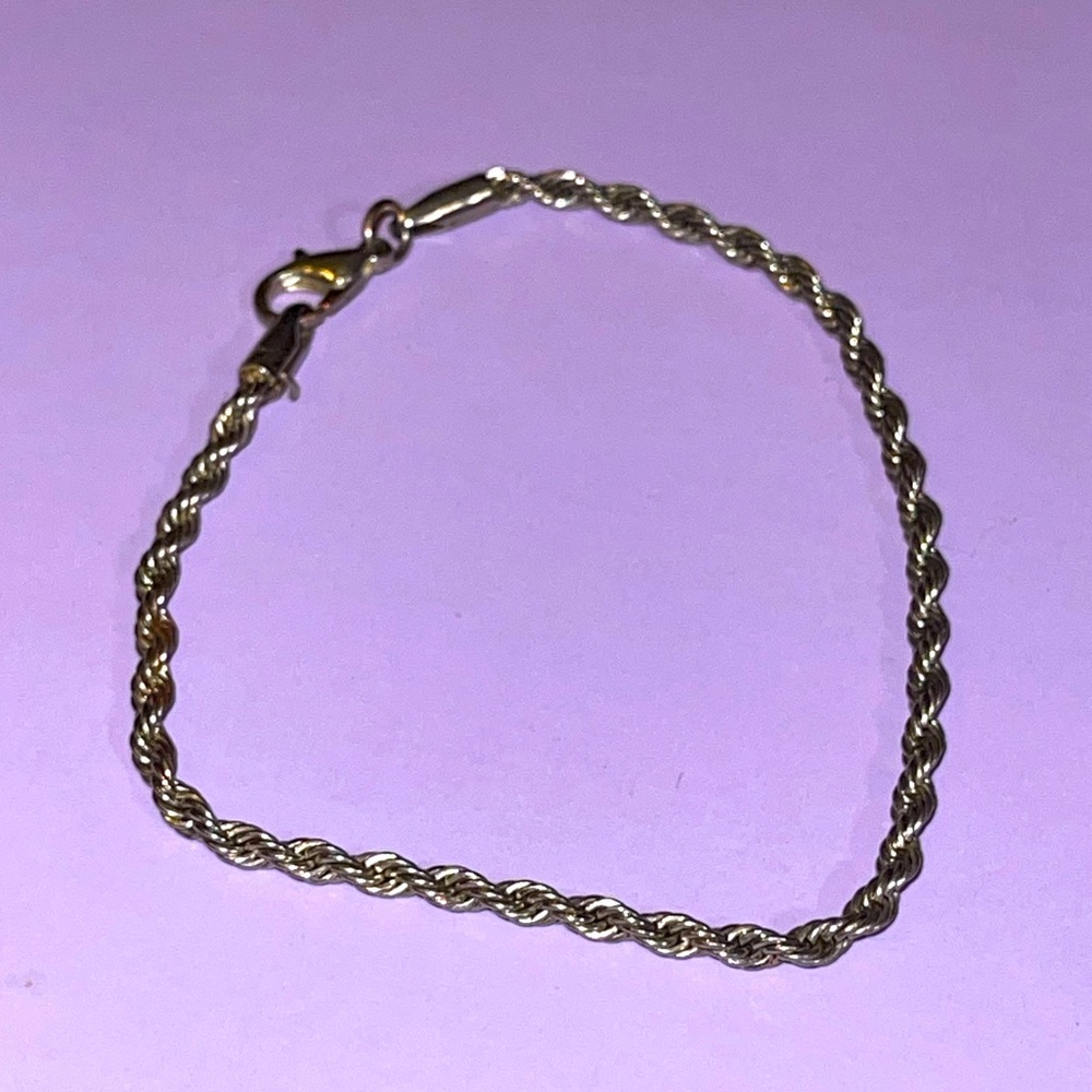 Silver Rope Bracelet